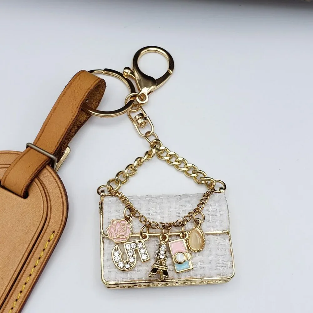 Authentic Louis Vuitton Luggage Nametag with Unbranded Keycharm